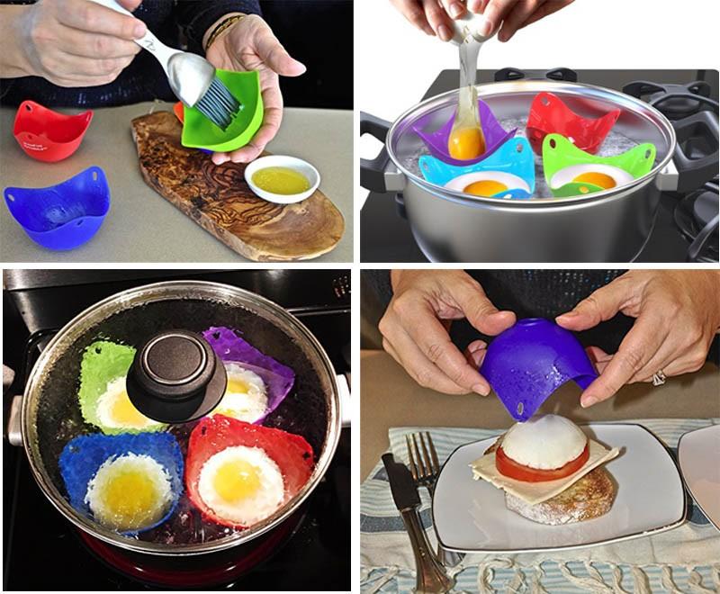 4Pcs/lot Silicone Egg Poacher - MakenShop