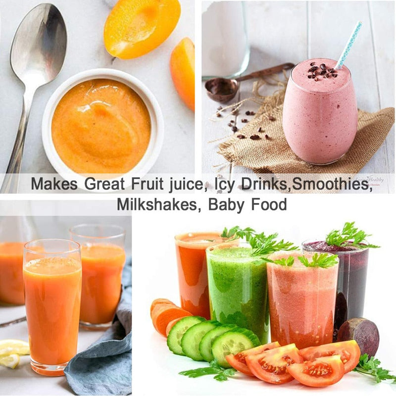 380ml Glass Cup Mini Blender Juicer 4000 mAh Blender Portable USB Rechargeable Fruit Citrus Orange Juice Maker Mixer Bottle