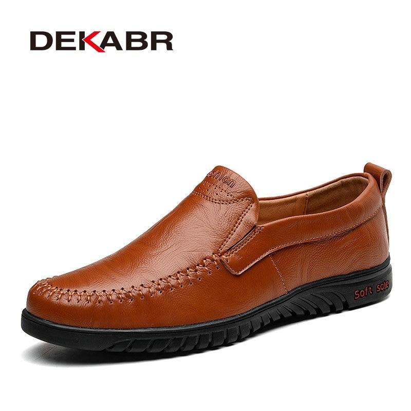 Genuine leather Comfortable Men Casual Slip On Lazy Shoes - MakenShop