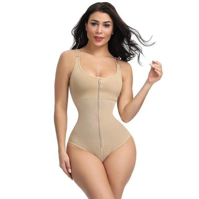 Full Body Shapewear Slimming Zip and Hook Corset - MakenShop