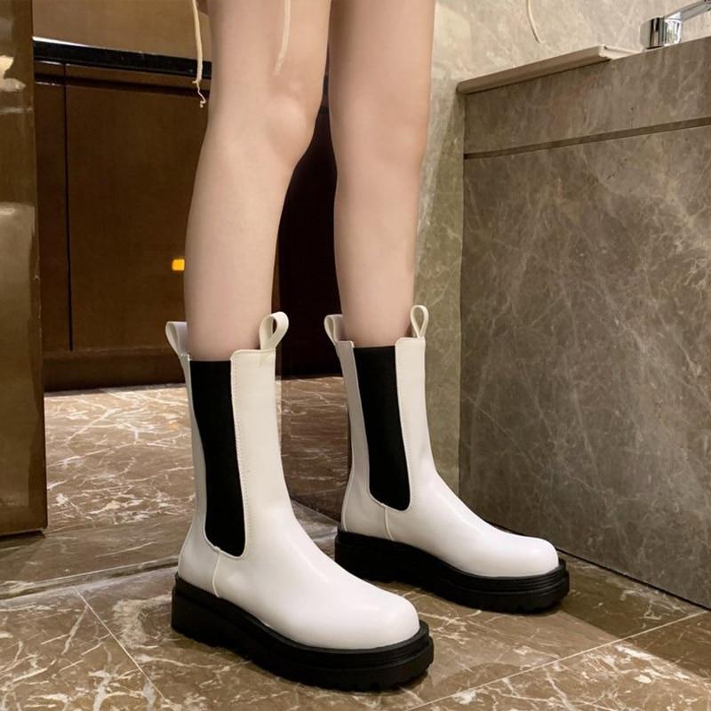 Women Chunky Heel Ankle Boots - MakenShop