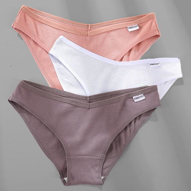 3PCS/Set Cotton Female Sexy Panties [M-4XL] - MakenShop