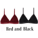 1/2PCS French Style Bralette Seamless Deep V Lace Wireless Bra - MakenShop