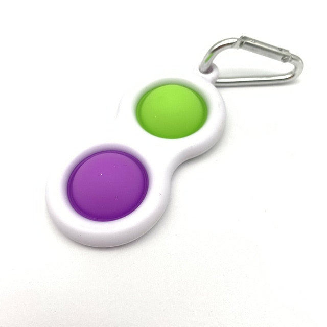 Simple Dimple Fidget Toy Pop it Small Stress Relief Keyring Pendant Push Bubbles Autism Special Needs Adult Kids Toys