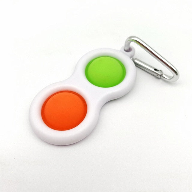 Simple Dimple Fidget Toy Pop it Small Stress Relief Keyring Pendant Push Bubbles Autism Special Needs Adult Kids Toys