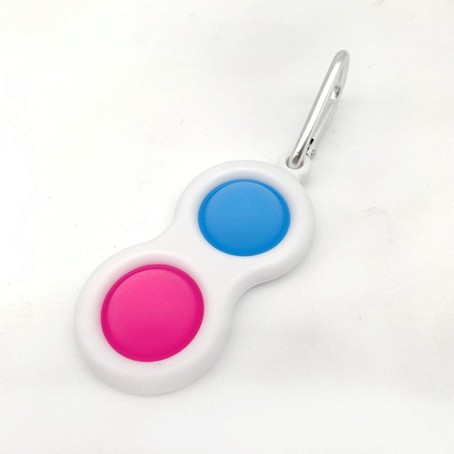 Simple Dimple Fidget Toy Pop it Small Stress Relief Keyring Pendant Push Bubbles Autism Special Needs Adult Kids Toys